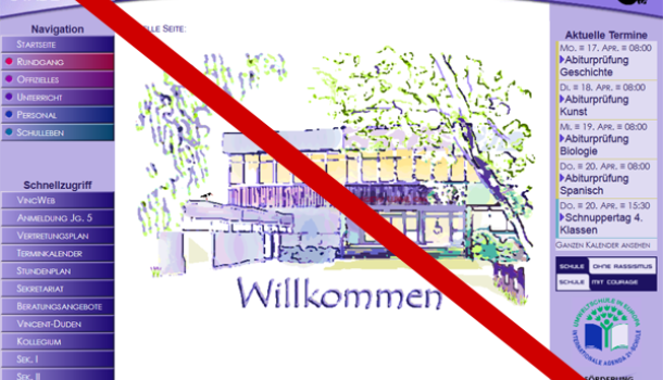 Wir freuen uns sehr, dass die Schule nach dem Hacker­angriff mit einer neuen und zeit­gemäßen Home­page wieder im Inter­net er­reich­bar ist. Auf der Basis der Vor­gaben des Home...